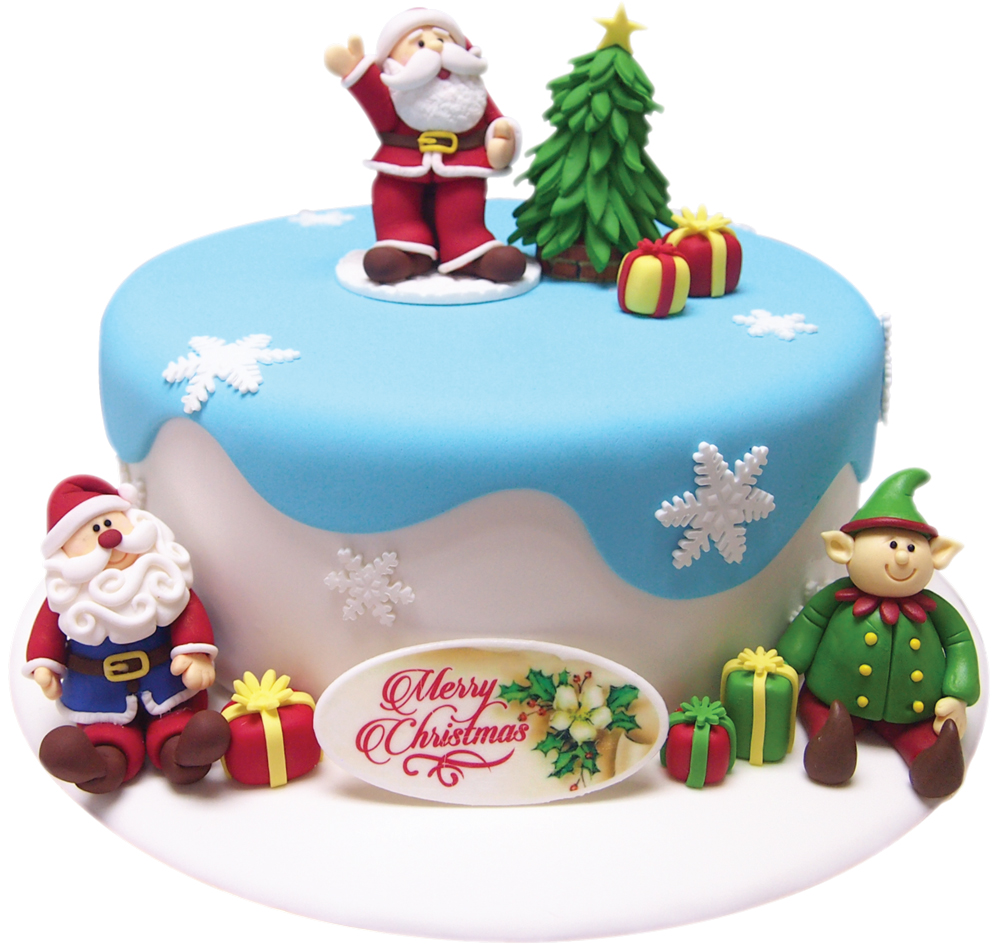 Christmas Fondant Figurine Cake